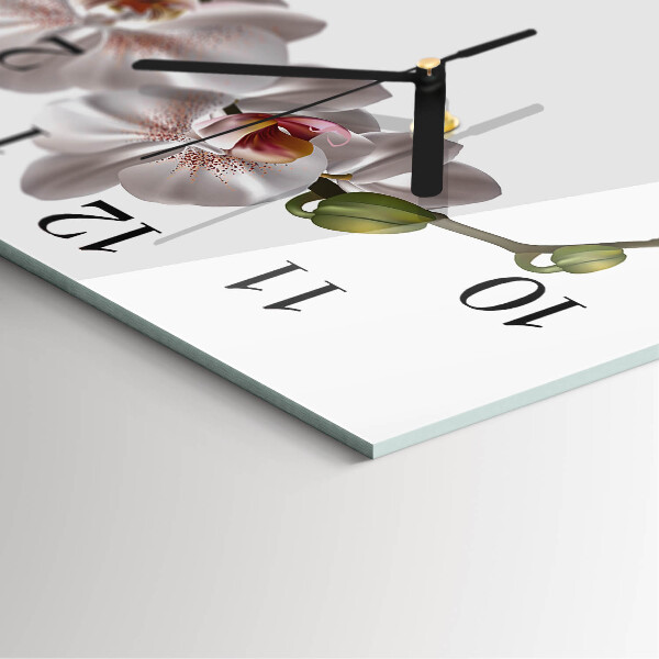 Reloj de vidrio Orquídea