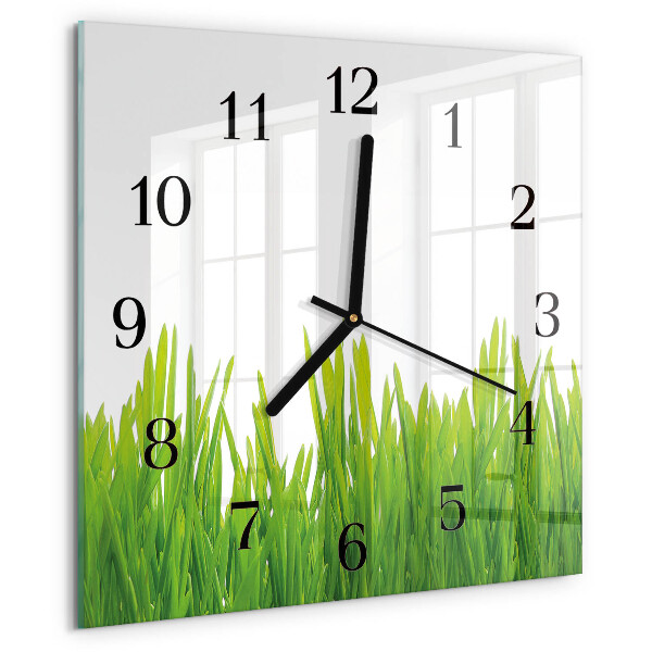 Reloj de vidrio Césped