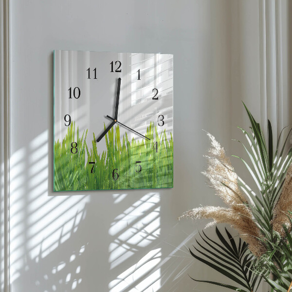Reloj de vidrio Césped