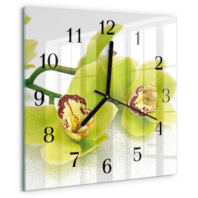 Reloj de vidrio Orquídea