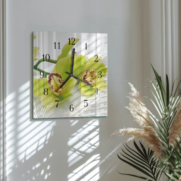 Reloj de vidrio Orquídea