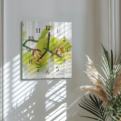 Reloj de vidrio Orquídea
