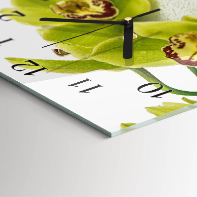 Reloj de vidrio Orquídea