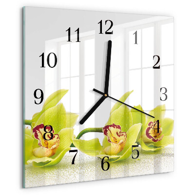 Reloj de vidrio Orquídea