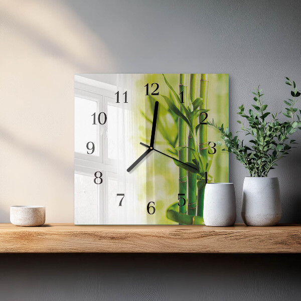 Reloj de vidrio Bambú