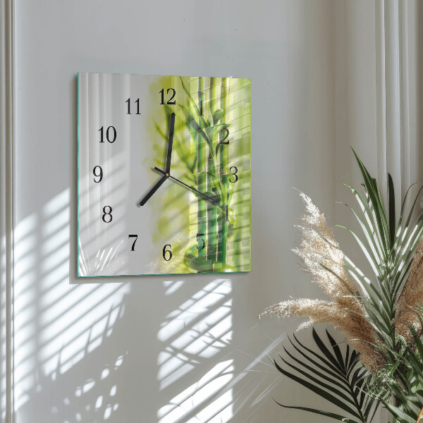 Reloj de vidrio Bambú