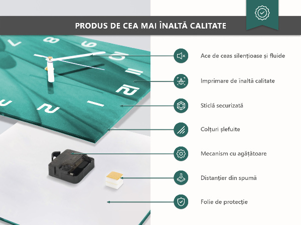 Reloj de vidrio Bambú