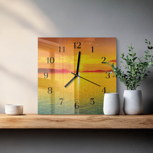 Reloj de vidrio Atardecer
