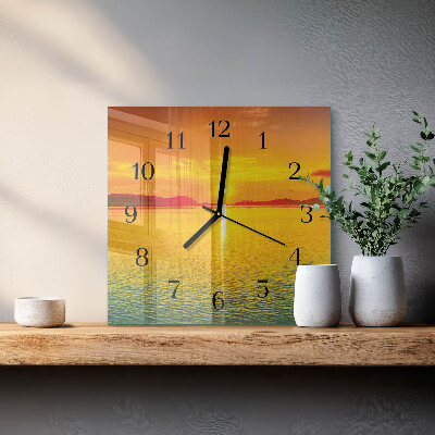 Reloj de vidrio Atardecer