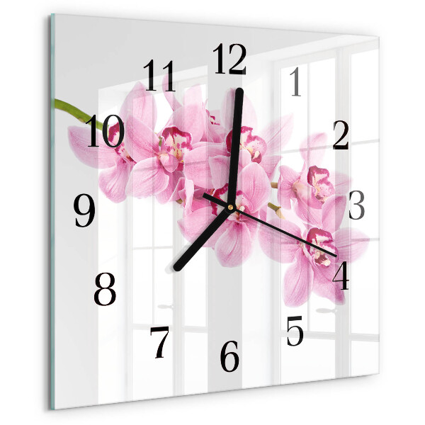 Reloj de vidrio Orquídea