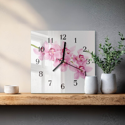 Reloj de vidrio Orquídea