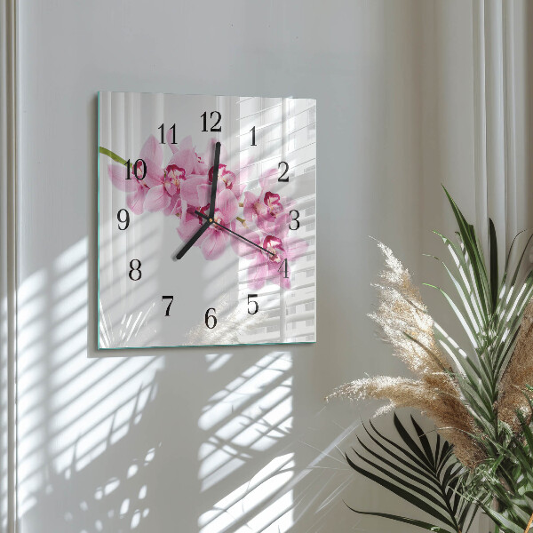 Reloj de vidrio Orquídea