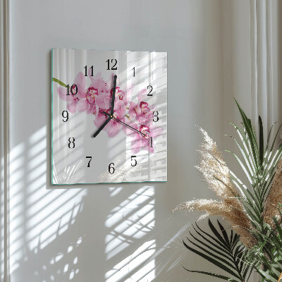 Reloj de vidrio Orquídea