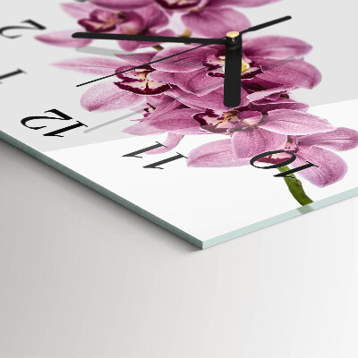 Reloj de vidrio Orquídea