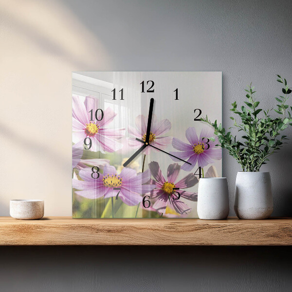 Reloj de vidrio Flores