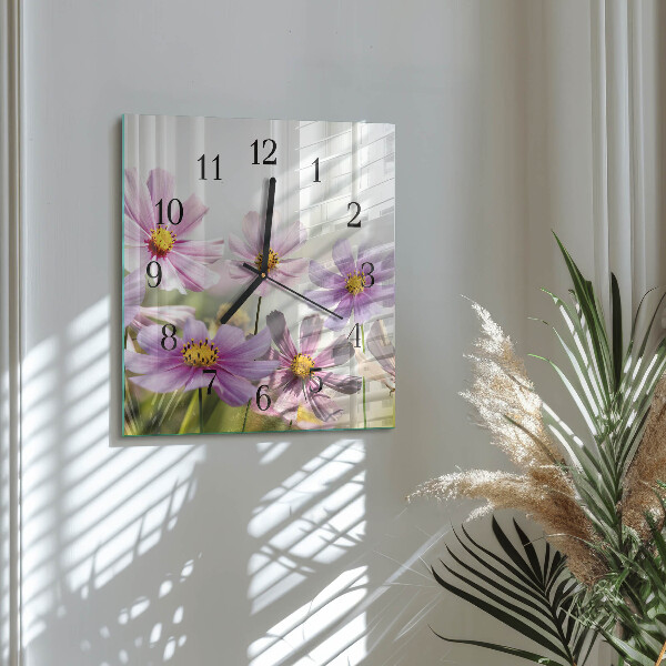 Reloj de vidrio Flores