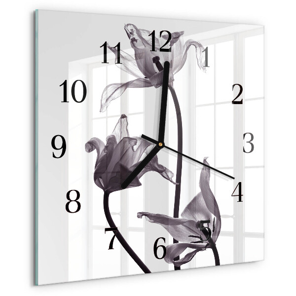 Reloj de vidrio Flores