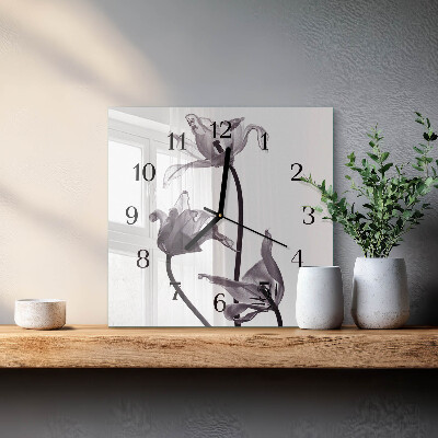 Reloj de vidrio Flores