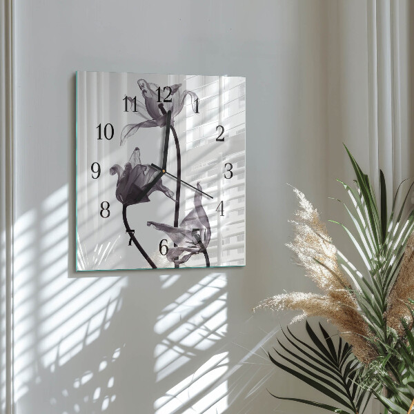 Reloj de vidrio Flores
