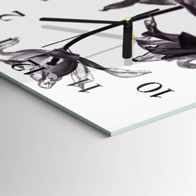 Reloj de vidrio Flores