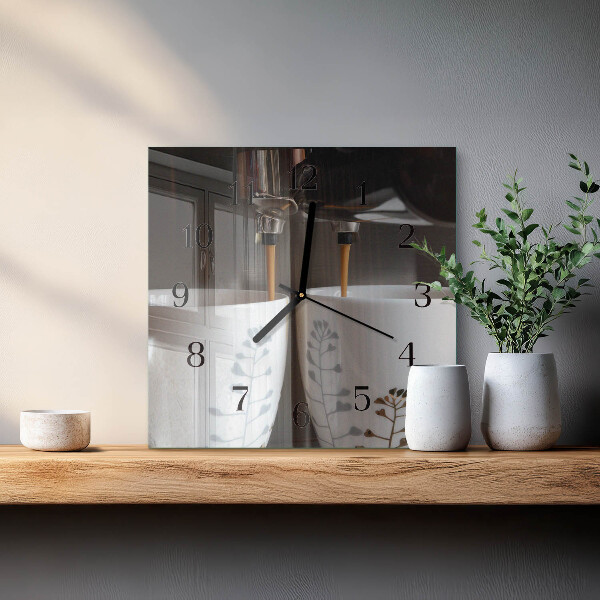 Reloj de vidrio Cafetera