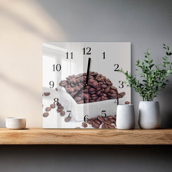 Reloj de vidrio Granos de café