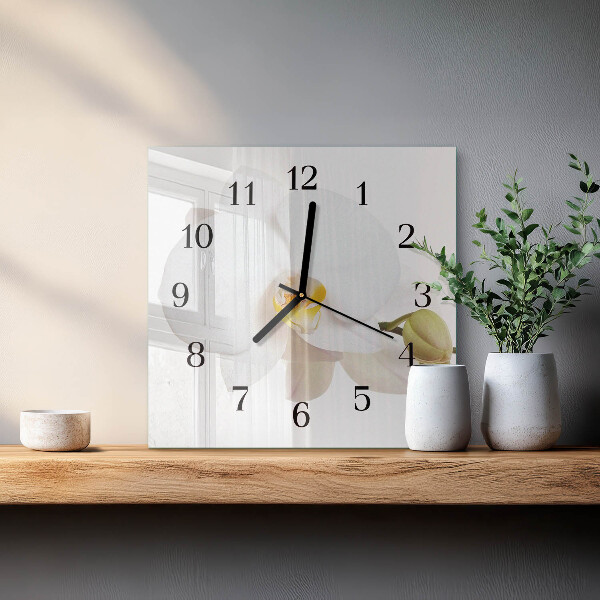 Reloj de vidrio Orquídea