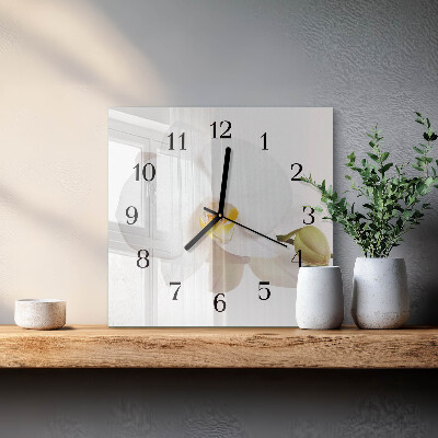 Reloj de vidrio Orquídea