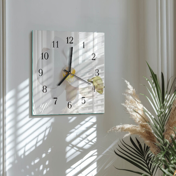 Reloj de vidrio Orquídea