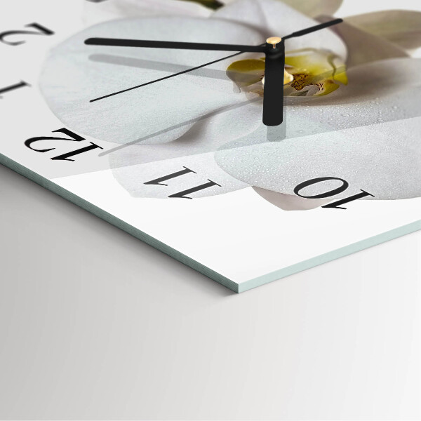 Reloj de vidrio Orquídea