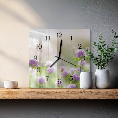Reloj de vidrio Flores