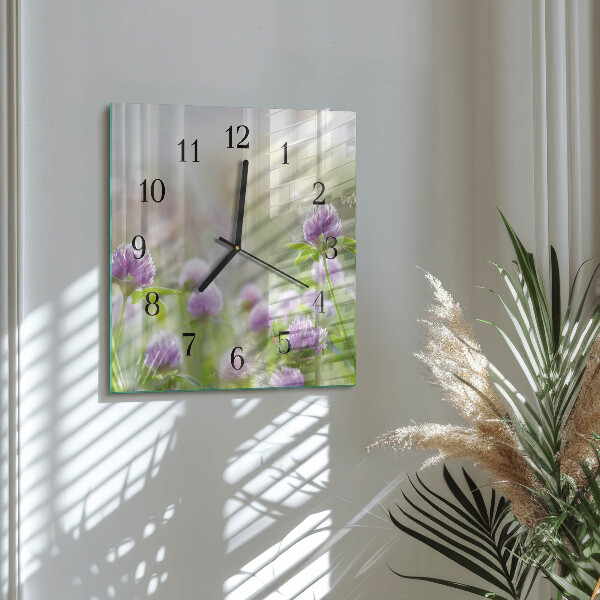 Reloj de vidrio Flores