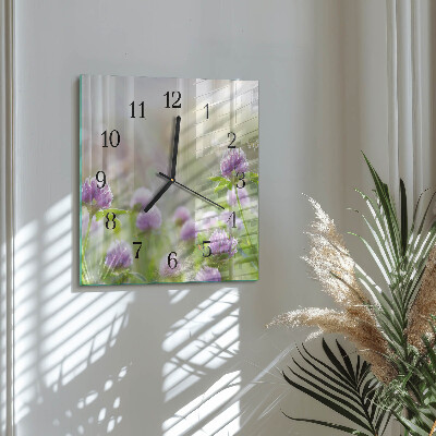 Reloj de vidrio Flores