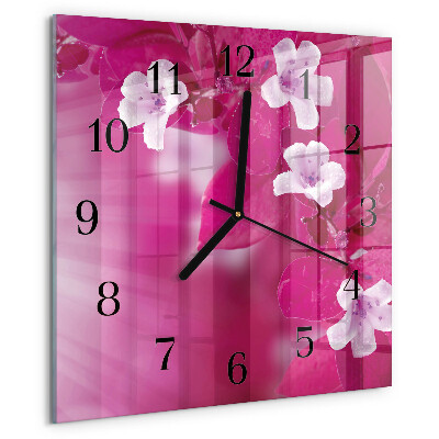 Reloj de vidrio Flores