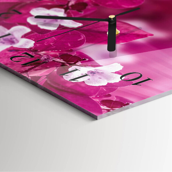 Reloj de vidrio Flores