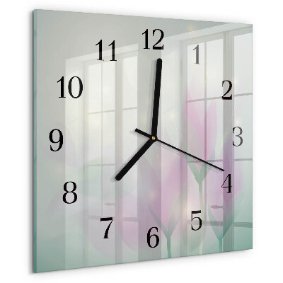 Reloj de vidrio Flores