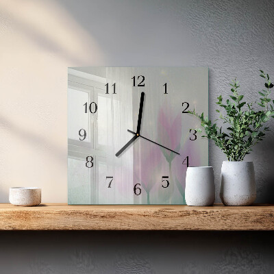 Reloj de vidrio Flores