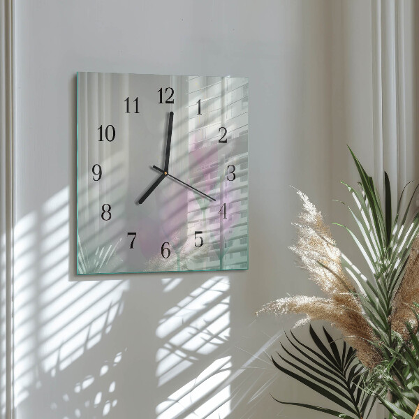 Reloj de vidrio Flores