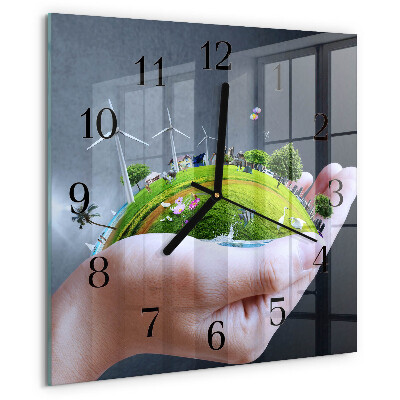 Reloj de vidrio Tierra de Mano