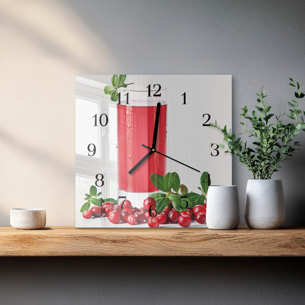 Reloj de vidrio arándanos