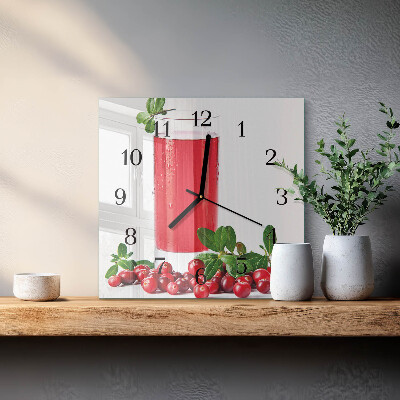 Reloj de vidrio arándanos