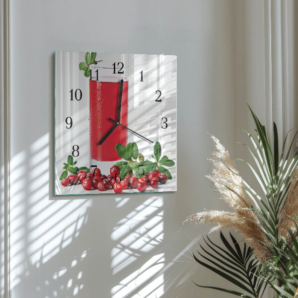 Reloj de vidrio arándanos