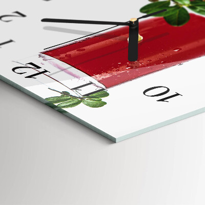 Reloj de vidrio arándanos