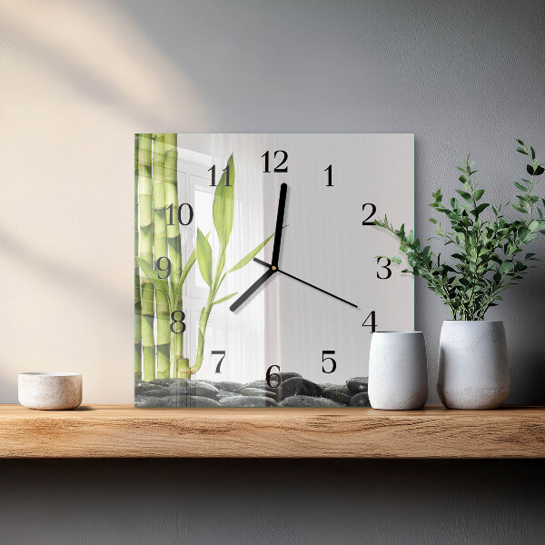Reloj de vidrio Bambú