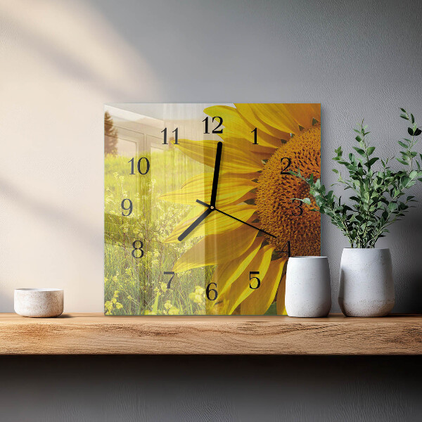Reloj de vidrio Girasol