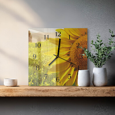 Reloj de vidrio Girasol
