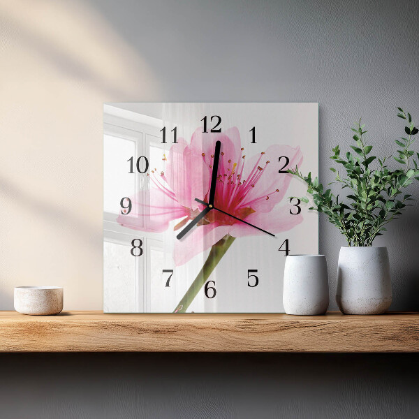 Reloj de vidrio Flor