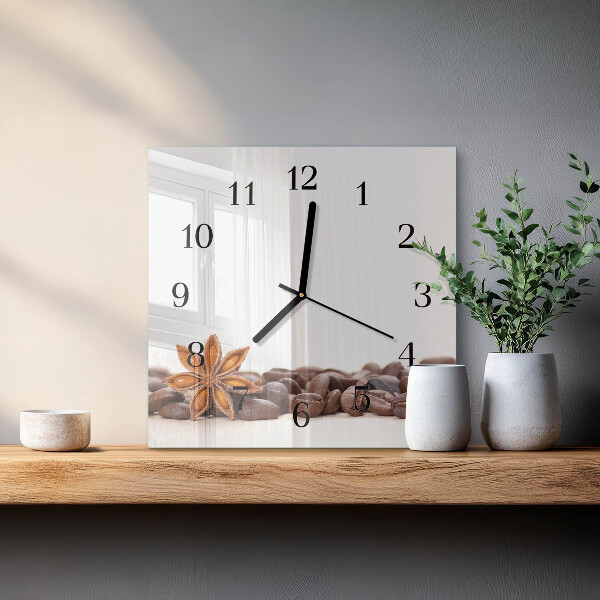 Reloj de vidrio Granos de café