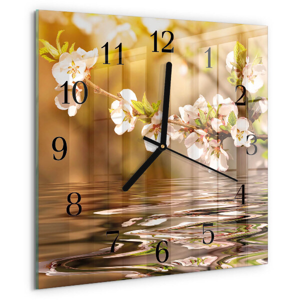 Reloj de vidrio Flores
