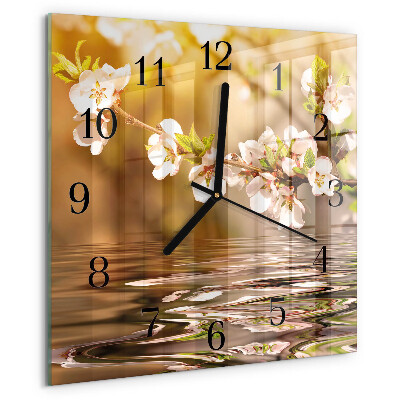 Reloj de vidrio Flores